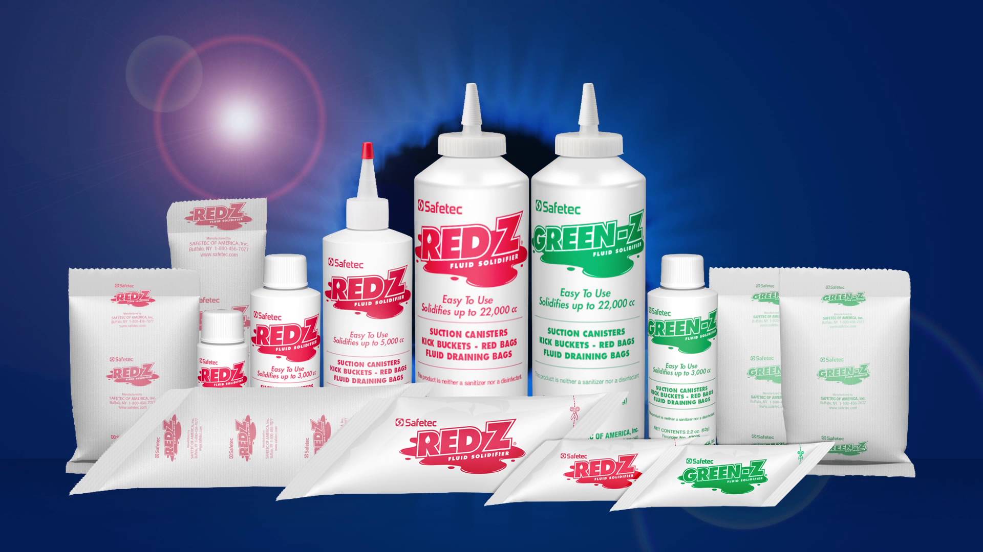 Red Z®  and Green Z® contain fast acting, graules called super absorbent polymers ('SAP